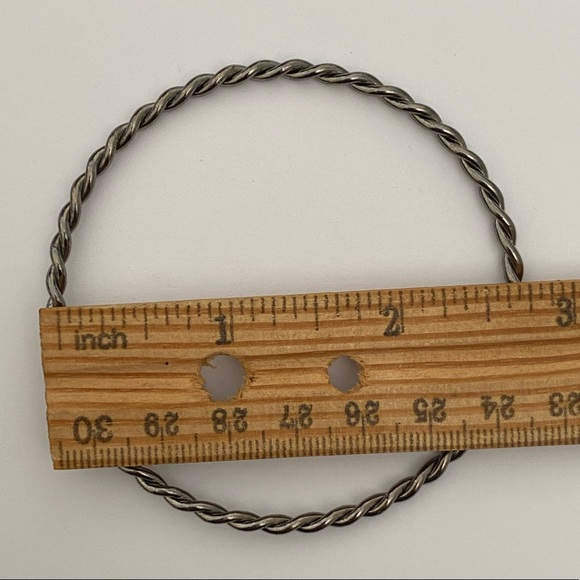 925 silver 3 bangles bracelet handmade twisted - Picture 6 of 6